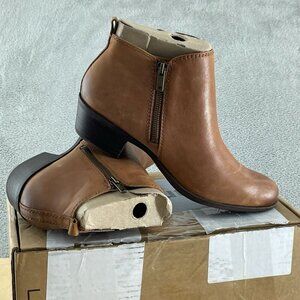 Lucky Brand Womens Basel Ankle Bootie, Toffee, 9.5M US S074
